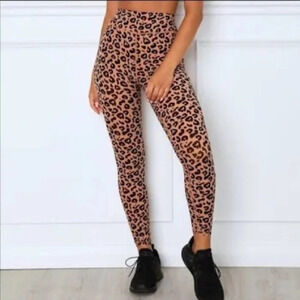 Wildfox Active Leggings Leopard Cheetah Print Size Medium